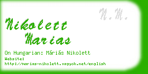 nikolett marias business card